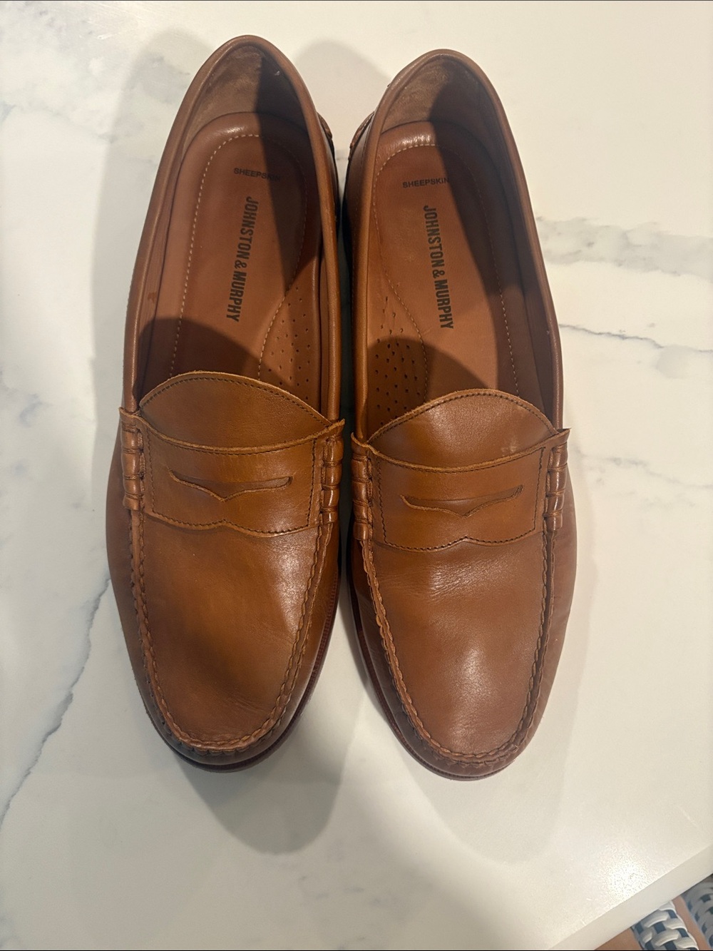Johnston & Murphy Brown Leather Penny Loafers